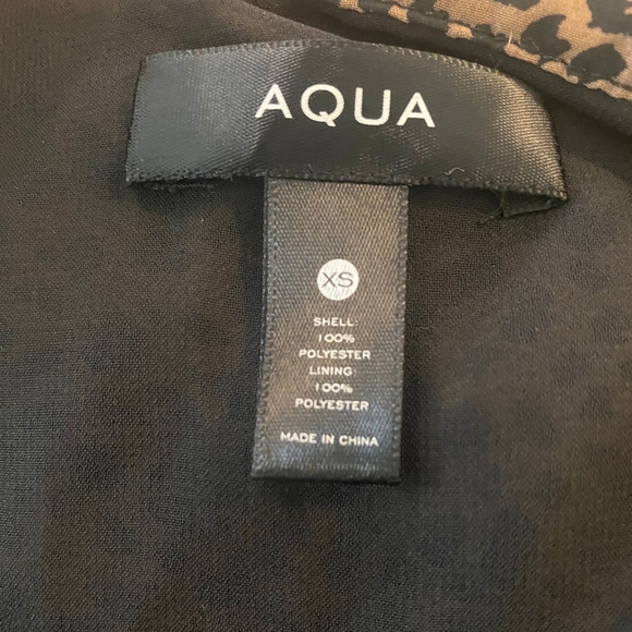 AQUA Printed Ruffled Mini Dress - 100% Exclusive In Leopard - Picture 8 of 9